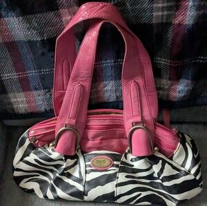 D&Q Fashion Pink and Zebra Shoulder Bag
